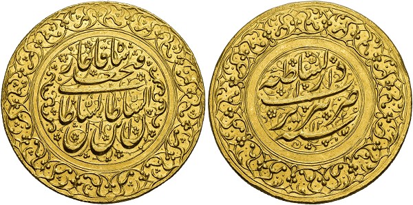 Fath-'Ali Shah, 1212-1250 AH (1797-1834). 5 Toman 1226 AH (1811), Tabriz Mint.